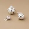 Cascabel de Plata S925 que Suena, Colgante de Joyería de Plata, Pulsera de Cuerda Roja Tejida a Mano DIY, Pequeños Accesorios Colgantes de Plata Pura