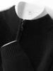 Suéter Casual y Versátil de Otoño e Invierno Nuevo para Hombre, Cuello Alto Medio, Cachemira, Jersey, Suéter de Media Cremallera, Engrosado, Casual de Negocios