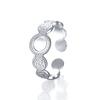 Explosiones transfronterizas moda simple viento frío acero de titanio articulación abierta hojas forma de serpiente acero inoxidable anillo de presión de aceite traje