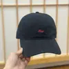 Gorra de Béisbol Simple y Versátil Estilo Coreano con Bordado de Letra Pequeña, Tela Suave Lavada, Aspecto Vintage, Circunferencia de Cabeza Grande, Efecto Adelgazante del Rostro