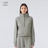 Top Jersey Pulóver de Cuello Alto con Media Cremallera para Mujer Otoño e Invierno Nuevo Conjunto Cálido Polar Grueso Deportivo DAW150