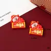 Accesorios de Resina DIY de Dibujos Animados Tarjeta Pequeña Estilo Año Nuevo Dios de la Riqueza Pegamento de Crema Pasador Hecho a Mano Funda para Teléfono Móvil Hebilla de Zapato Accesorios