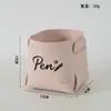 Porta-Canetas de Mesa de Escritório de Luxo Leve Caixa Simples de Armazenamento para Controles Remotos e Diversos Cesta de Armazenamento de Couro para Cosméticos de Skin Care