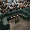 Conjunto de Mesa e Cadeiras de Bar, Restaurante de Lanches e Churrasco, Bar, Sofá Vintage, Loja de Chá com Leite, Assentos em Booth Estilo Ocidental, Restaurante, Café