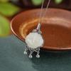 Yilu prata S925 prata esterlina Hetian jade Ruyi Xiangyun borla pingente retro estilo nacional pingente temperamento pingente