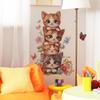 Diversión-e191: Gatito apilado, arhat, mariposa, flores, dormitorio, sala de estar, porche, hogar, fondo, embellecimiento, pegatinas de pared, venta al por mayor.