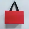 Bolsa de presente simples em couro de vaca bolsa de compras bolsa de mão para roupas em estoque saco de embalagem com corda de fio saco de papelão branco Zhuofan