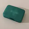 Pastillero Portátil ABS Transparente Sellado a Prueba de Humedad Mini Organizador de Pastillas para Viajes