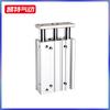 MGPM32/40/50/63 cilindro pequeño delgado de tres ejes y tres barras aluminio blanco plateado