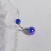 Uña de Acrílico Recubierta para Ombligo Anillo Sexy para Ombligo Adorno de Ombligo de Acero Inoxidable Joyería de Piercing Corporal Popular Transfronteriza