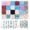 Kit de fabricação de pulseiras de argila de 24 grades transfronteiriças europeias e americanas Kit de fabricação de pulseiras de contas coloridas de 3 mm e 23 cores Kit de joias faça você mesmo