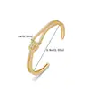 Pulseiras Redondas Europeias e Americanas Transfronteiriças Cravejadas com Diamantes, Pulseiras da Moda, Pulseiras Cravejadas com Diamantes Galvanizadas a Ouro Real de Luxo Leve e de Alta Qualidade para Mulheres