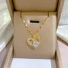 [Acero de Titanio] Elegante Lujo Ligero Microincrustado Completo en Diamante Oro Real Exquisito Collar Microincrustado para Mujer, Cadena de Clavícula de Moda Tendencia Fabricante