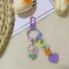 Llavero Creativo de Flor de Tulipán de Colores Hecho a Mano DIY Letra Pequeño Fresco Lindo Llavero Adornos para Colgar en Bolsos