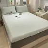 Conjunto de Lençóis de Seda Gelada Jacquard de Feijão de Gelo Classe A Conjunto de Três Peças Tapete Macio Lavável à Máquina Tapete para Ar Condicionado Atacado