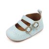 Zapatos de princesa para bebé estilo británico para niña pequeña zapatos de piel sintética con hebilla zapatos para gatear zapatos de bebé al por mayor 2744