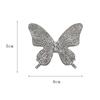 Ajuste cruzado Zapatos con agujeros cruzados Flor de zapato de bricolaje Serie plateada Mariposa destello Hebilla de zapato de diamante Accesorios desmontables individuales
