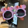 Gafas de Sol para Niños Orejas Grandes Gafas de Sol para Niñas de Festival Dibujo Animado Lindo Mickey Mouse Gafas con Lazo para Niños Forma Cóncava
