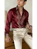 2026 Nueva Camisa de Negocios Casual de Gama Alta con Estampado Digital Transfronterizo para Hombre
