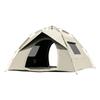 Tienda de Campaña para Exterior Camping 3-4 Personas Totalmente Automática Playa Apertura Rápida Plegable Portátil Camping Pegamento Negro Impermeable Exterior