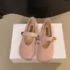 Zapatos Mary Jane planos sin cordones para mujer para combinar con faldas, nuevo estilo primavera 2026, corte bajo con una correa de hebilla, zapatos de vestir de estilo abuela
