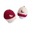 Gorra Plana Estilo Coreano para Niños Modelo Otoño/Invierno Dibujo Animado Little Pony Niños y Niñas Gorro de Pana para Bebé Gorra de Béisbol Corta Resistente al Viento