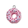 Colgante de Resina de Donut Multicolor Transfronterizo Accesorios Hechos a Mano DIY Pendientes Collar Pulsera Llavero Accesorios para Joyería