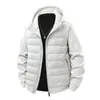 Chaqueta ligera de plumón transfronteriza para transmisión en vivo para uso en exteriores, abrigo unisex con cuello alto para pareja con 90% de plumón, doble cremallera, empalme de punto, estilo deportivo