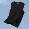 Camiseta Regata Masculina de Seda de Gelo Modal para o Verão, Fresca, de Secagem Rápida, Sem Mangas, para Fitness, Esportes, Antibacteriana e Antiácaro, Cor Lisa