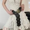 Sello de Cintura Hueco Redondo Retro Estilo Americano con vestido Accesorios Exagerados de Verano para Mujer Cinturón de Moda Estilo Europeo y Americano