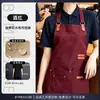 Delantal de lona, impermeable y resistente al aceite, con logotipo personalizado, duradero y fácil de limpiar, adecuado para catering, cocinas y hoteles; al por mayor para mujeres