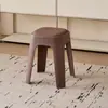 Bancos Cuadrados para el Hogar Apilables y Almacenables, Bancos Pequeños Redondos de Plástico Suave para Apartamentos Pequeños, Restaurantes y Comedores, Sala de Estar de Colores