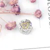 Huiyue Panjia Cuentas en Forma de Corazón Europeas y Americanas Nuevo Pulsera de Cuentas Doradas Huecas en Forma de Corazón Accesorios DIY