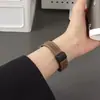 Adecuado para Apple Watch 9 Correa de Apple Watch iWatch 8765 Generación Patrón de Lichi Cuero Magnético Liberación Rápida