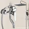 Set de Ducha Presurizado Caliente y Frío de 3 Funciones Color Gris Abs Transfronterizo para Baño del Hogar, Venta al por Mayor para Proyectos Hoteleros