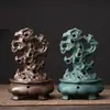 Quemador de incienso de cerámica de piedra Taihu sándalo áloe madera de agarwood ornamentos Zen incienso para ceremonia de té en interiores incienso para el hogar línea de incienso inserto de varilla de incienso