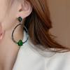 Pendientes de esmeralda pendientes pendientes pendientes sentido de diseño de nicho 2023 nuevos pendientes populares pendientes de lujo ligero de alta calidad para mujer