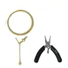 Paquete de Materiales DIY al por Mayor Pulsera Collar de Perlas Arroz Rellenas de Oro de 14K Joyería Paquete de Materiales para Cuentas