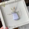 Colgante de Piedra Ojo de Gato con Cierre de Paz para Mujer, Collar de Calcedonia con Cierre Ruyi Multicolor, Nuevos Accesorios de Estilo Chino Nacional, Suministro Mayorista para Transmisión en Vivo