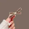 Pinza Bb Brillante de Color Caramelo con Diamantes Completos, Pinza Lateral de Lujo Ligero, Pinza Exquisita para Flequillo, Nuevo Pinza para el Cabello de la Frente para Mujeres