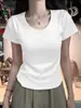 Nueva camiseta de manga corta para mujer, estilo coreano de verano, moderna, sencilla, de media manga, estilo Hong Kong, holgada, informal, de marca.