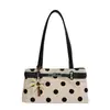Bolsa de Axila de Bolinhas de Nicho Super Popular Coreana para Mulheres Verão 2026 Grande Capacidade Casual Versátil Bolsa Baguete Tendência