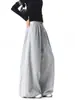 Pantalones deportivos de retazos a rayas estilo deportivo para mujer y hombre, pantalones deportivos de baile de pierna ancha holgados de otoño, pantalones casuales versátiles de longitud completa