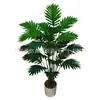 Venta al por mayor transfronteriza de plantas verdes simuladas, hojas de hierro de girasol grande, paisajismo de jardines, plantas de interior en maceta, árboles decorativos falsos de pie