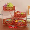 Bandeja de dulces para compromiso, pieza decorativa creativa para uso doméstico, mesa de centro de sala de estar, cesta de frutas y bocadillos, bandeja de exhibición de dulces para bodas