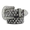 Cinto de Strass Unissex Hip-Hop Tachado Punk Estilo Europeu e Americano Fivela de Pino Cinto Versátil para Calças com Strass