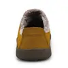 Pantuflas de Algodón de Terciopelo Cálidas de Invierno para Hombre, Zapatos de Algodón Cálidos para Interiores, Pantuflas Impermeables Sencillas para Casa, Zapatos de Algodón de Doble Propósito de Talla Grande