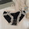 Roupa íntima de Renda Sexy Pura Feminina Nude Sem Costura Peça Única Respirável Cintura Baixa Forro de Algodão Cueca Feminina Macia
