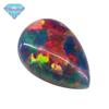 Huagang Gemstone Opala sintética em forma de pêra Pedra nua OPAL artificial em forma de gota Anel de fundo plano Broca OP29