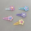 Clip para Cabello de Flor Estilo Elegante Transfronterizo Lindo Colorido para Niña Niños Clip Lateral Accesorios Coreanos para el Cabello Clip para Flequillo